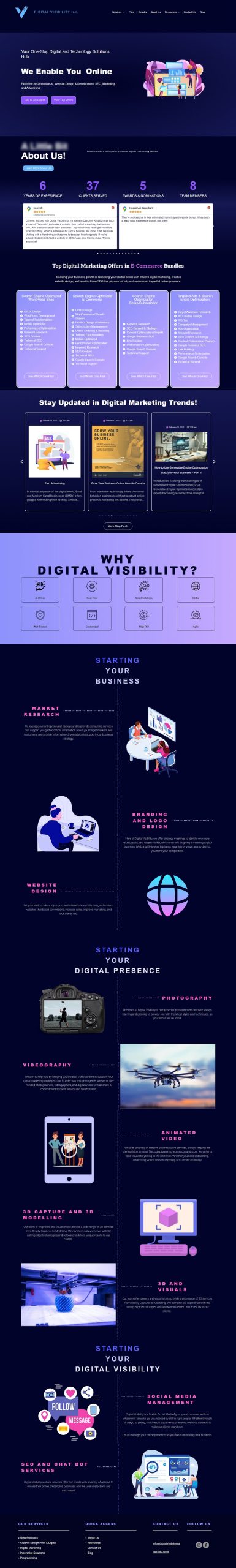 نمونه کار طراحی سایت - Digital Visibility